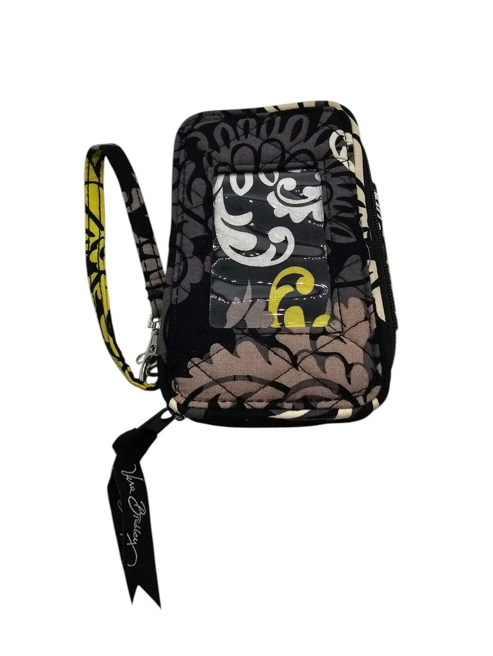 Vera Bradley Wristlet with ID window. GUC Has ID/Card section and Second zipper